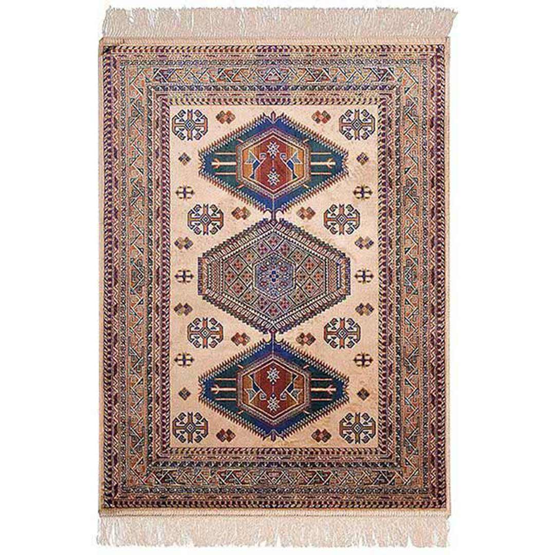 Italtex Rugs Chiraz Art Silk Rug 100cm x 137cm Floor Carpet Mat Beige 9379-4