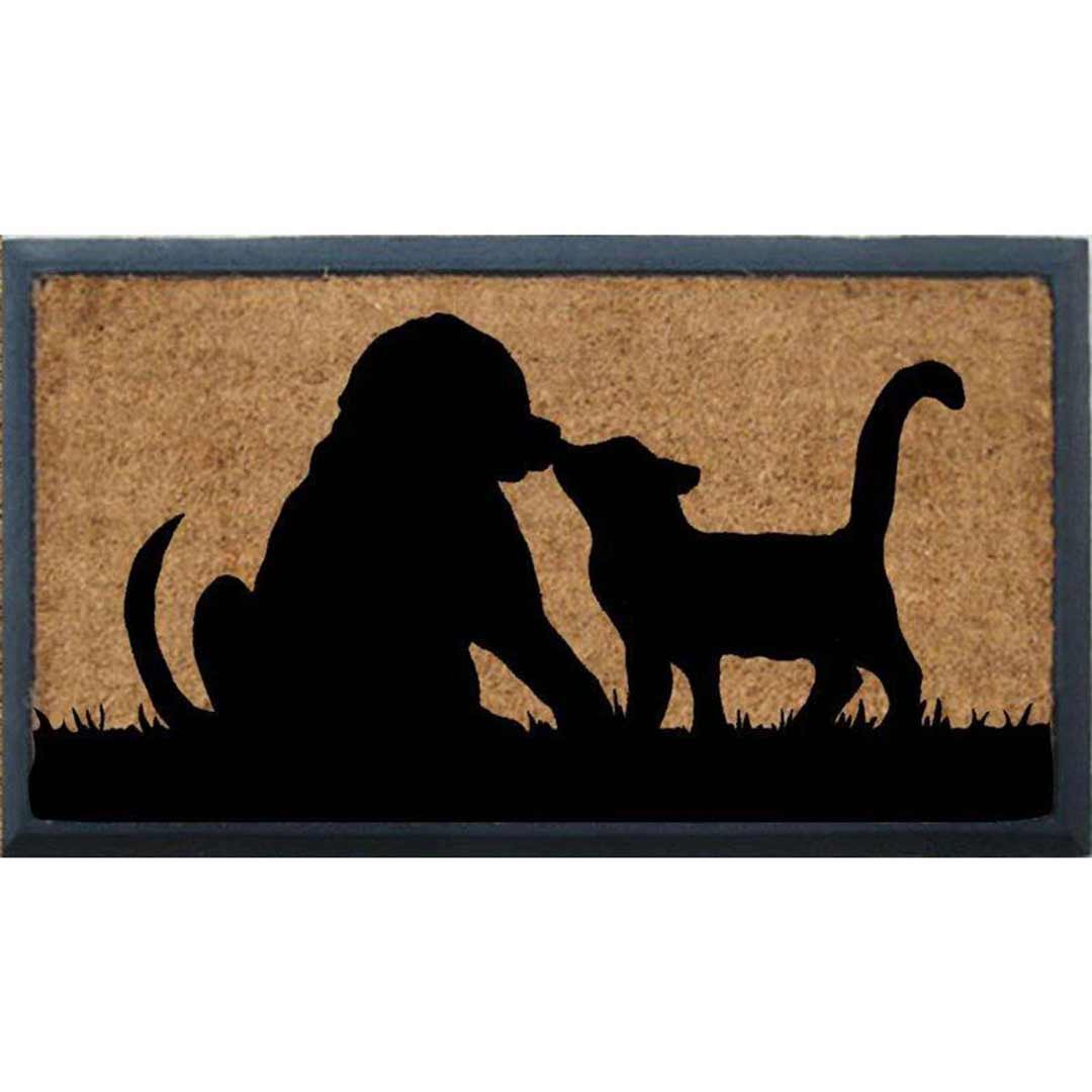 Heavy Duty Door Mat Outdoor 40cm x 70cm Doormat Puppy Dog and Cat