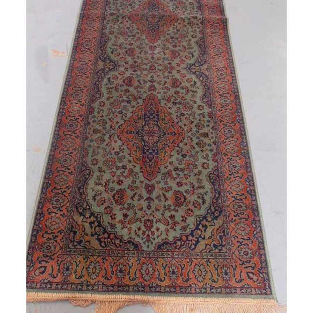 Italtex Rugs Chiraz Art Silk Hallway Carpet Runner Hall Flooring 68cm x 230cm Green 9099-16