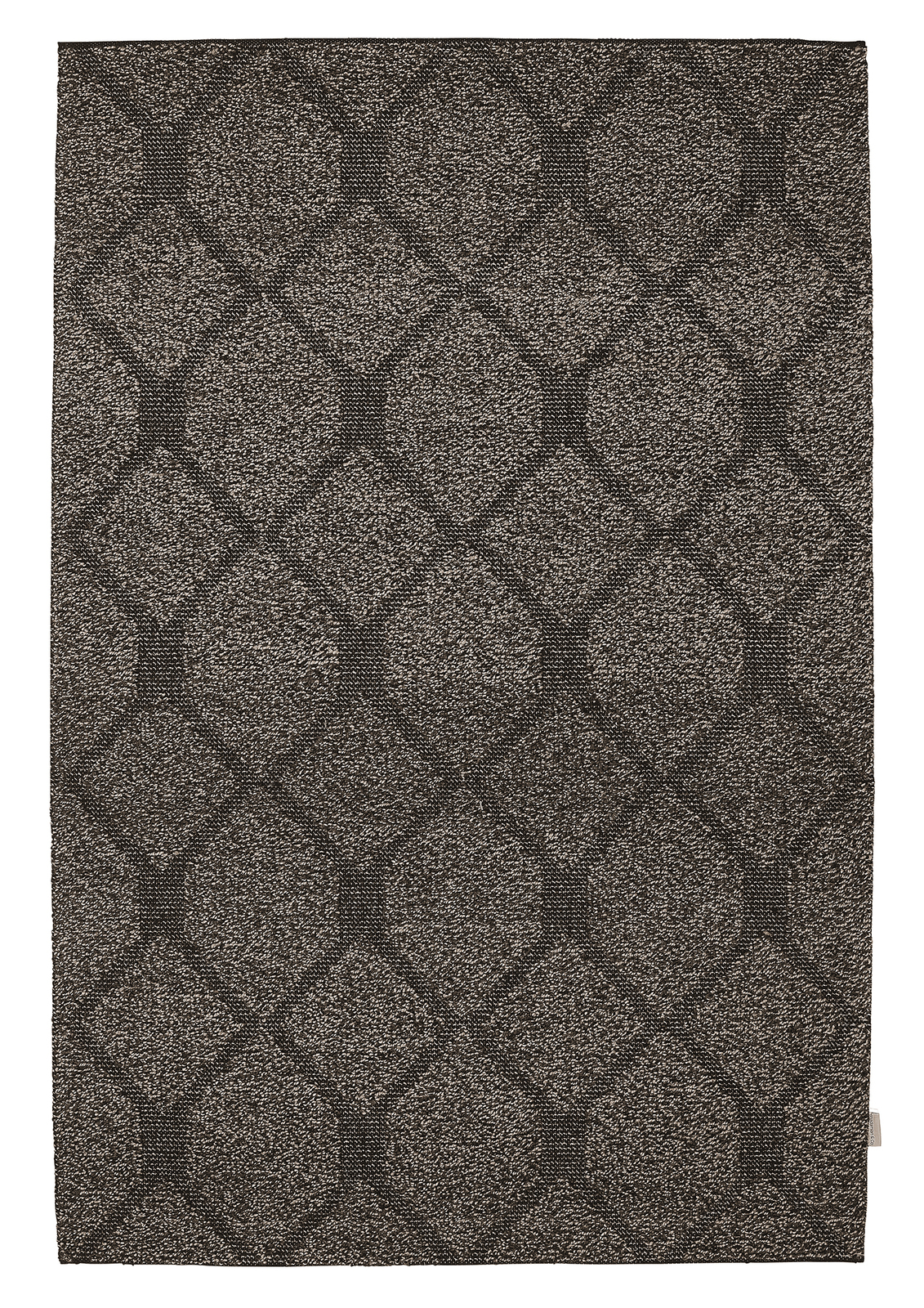 Harmony Flatweave High Low Pile Wool & Viscose Floor Rug Wool 155cm x 225cm Grey Brown