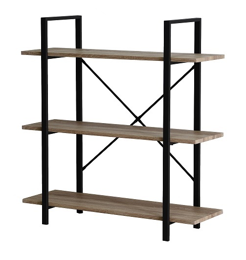 Soho 3 Tier Bookcase Shelf Storage, Driftwood Shelving Unit