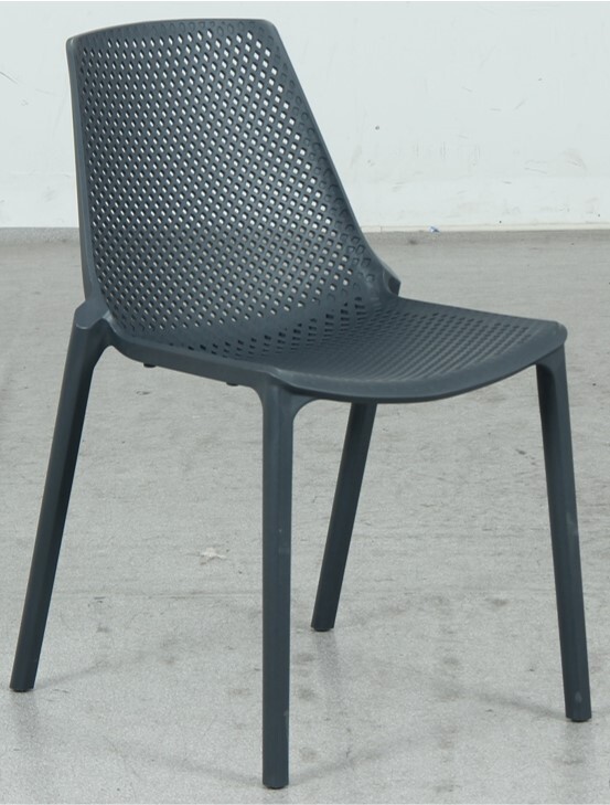 Outdoor Stackable Chair Dining, Black Plastic Outdoor Dining Chairs