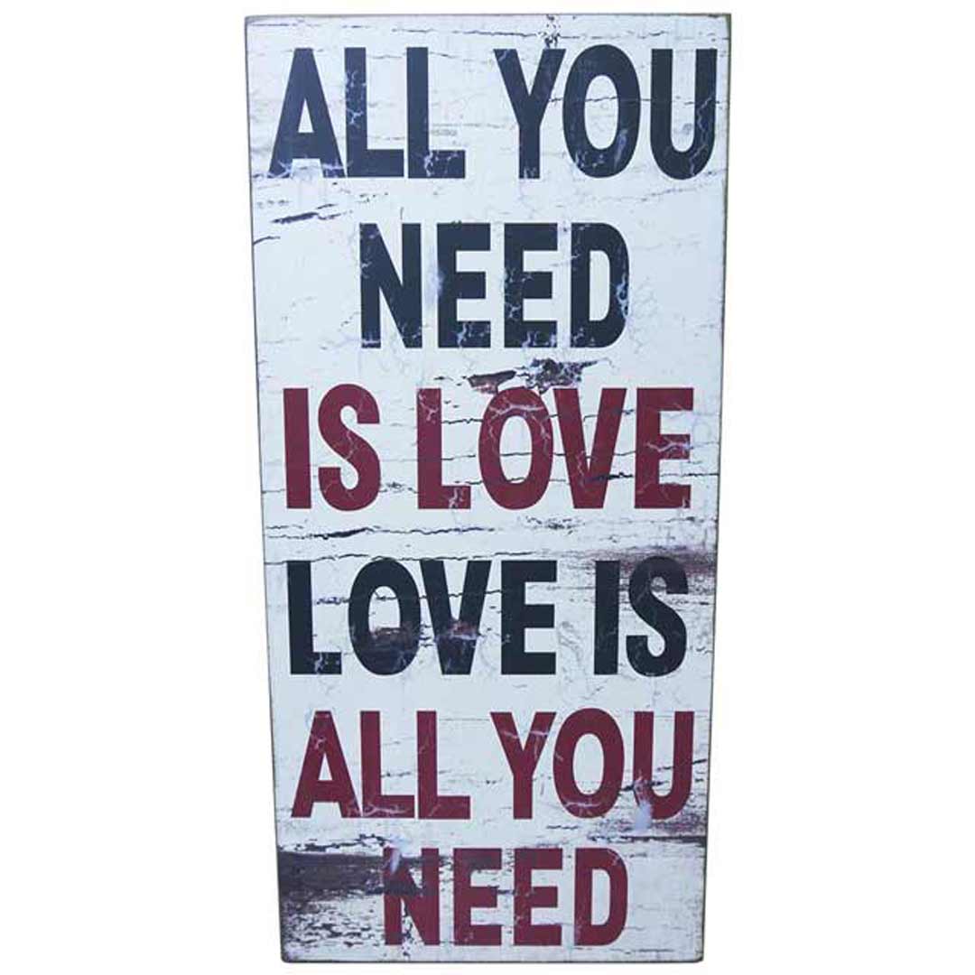 Decorative Wall Sign Picture Love 970mm x 460mm