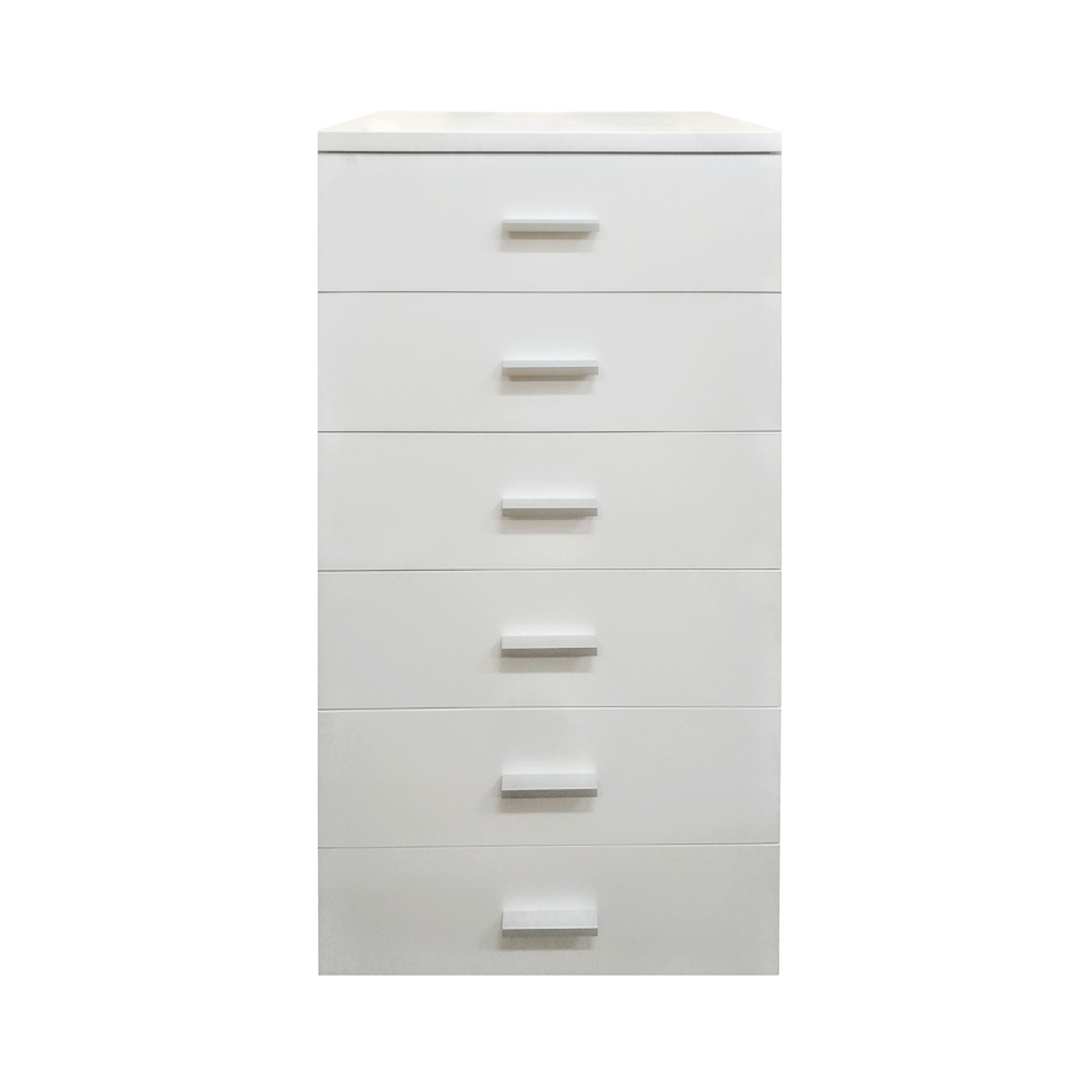 White Chest of Drawers Clothes Storage Cabinet  Unit HUGO 24" 60(W)cm x 115(H)cm HC 9