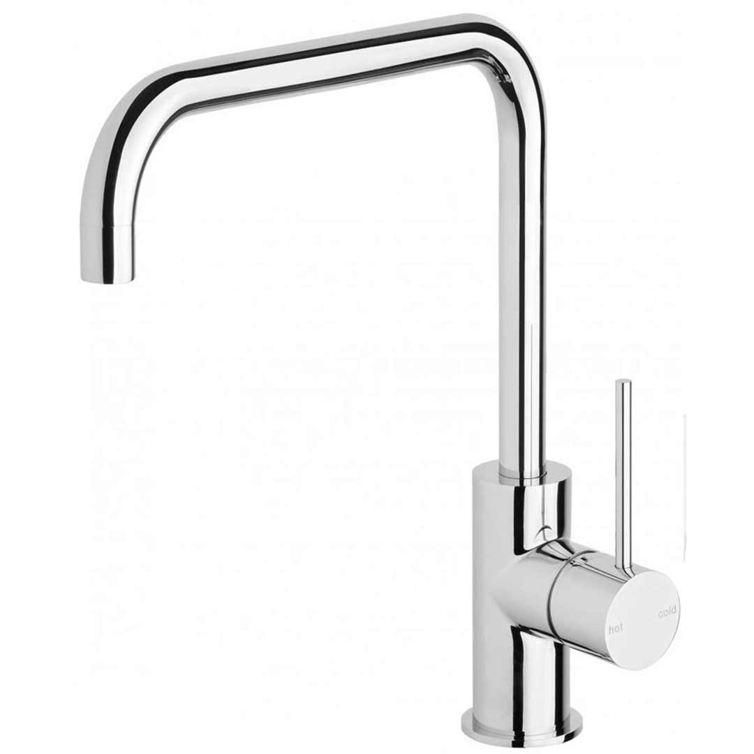 Phoenix Tapware Kitchen Sink Mixer 220mm SquareLine Neck Faucet Chrome Vivid Slimline VS731 CHR