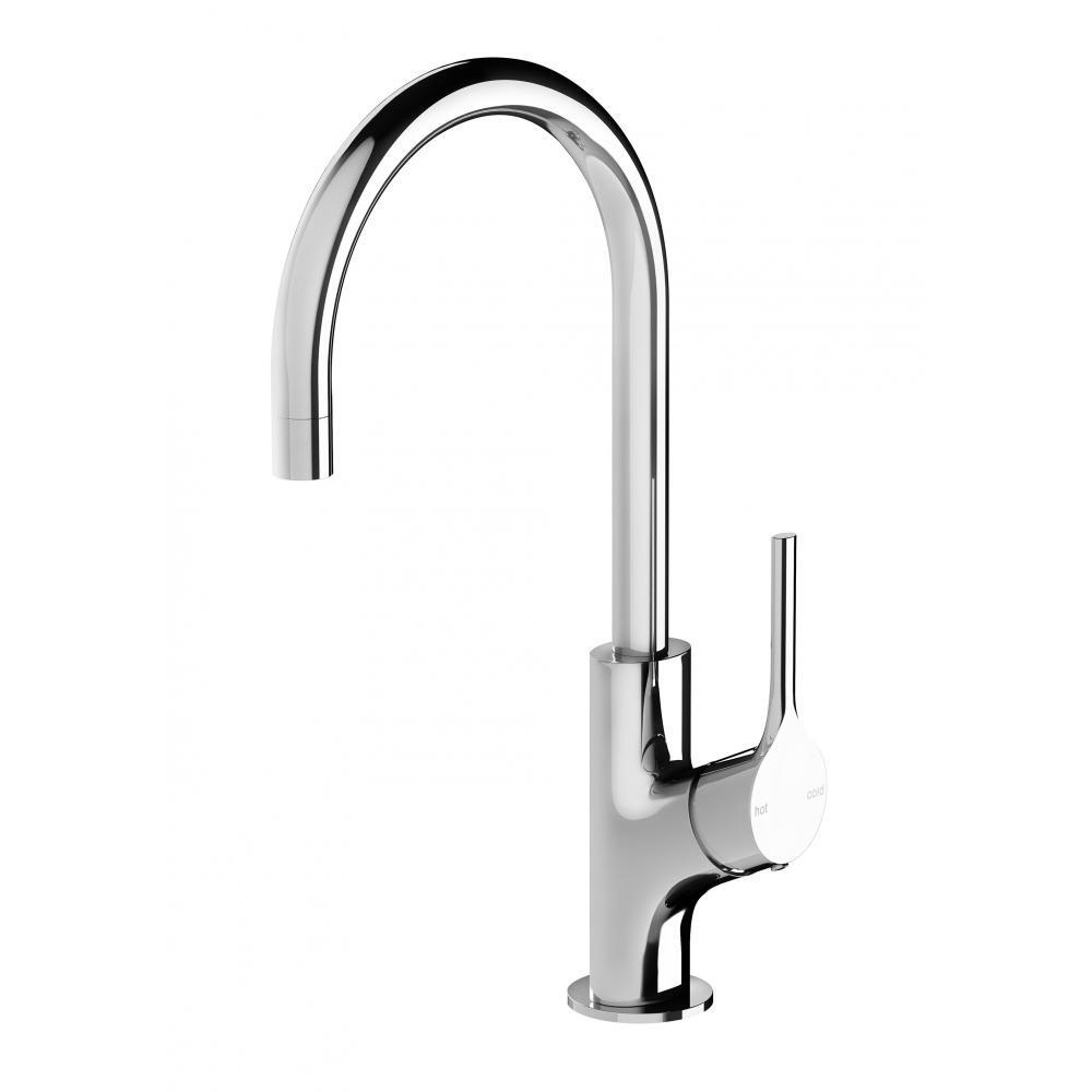 Phoenix Kitchen Sink Mixer 160mm Gooseneck Faucet Chrome Tap Vivid Slimline Oval VV735 CHR