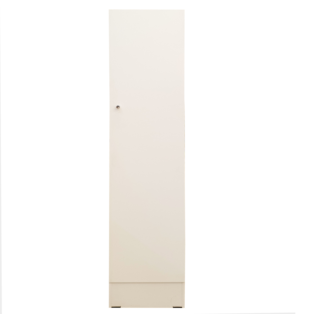 White Pantry Cupboard Kitchen Shelf Laundry Storage Unit  1 Door Budget Melamine 40cm x 180cm PT 1A