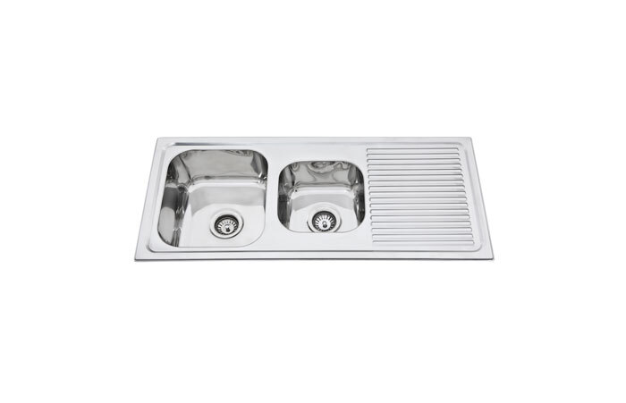 Best BM Top Mount Athens Pressing Kitchen Sink 1 & 1/2 Bowl BKS-PA150 L/R