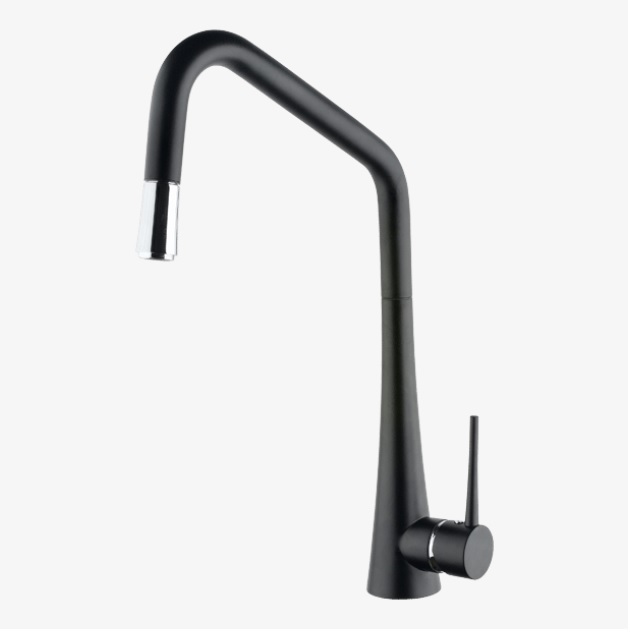 ABEY Kitchen Sink Mixer Tap with Pull Out Black Faucet Armando Vicario Tink D-B