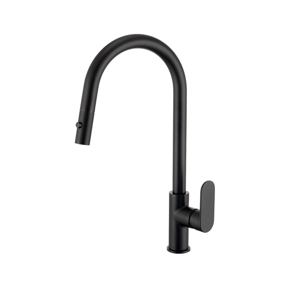 Mixx Saffron pull out kitchen sink mixer Matte Black lead free 11SL987MLF