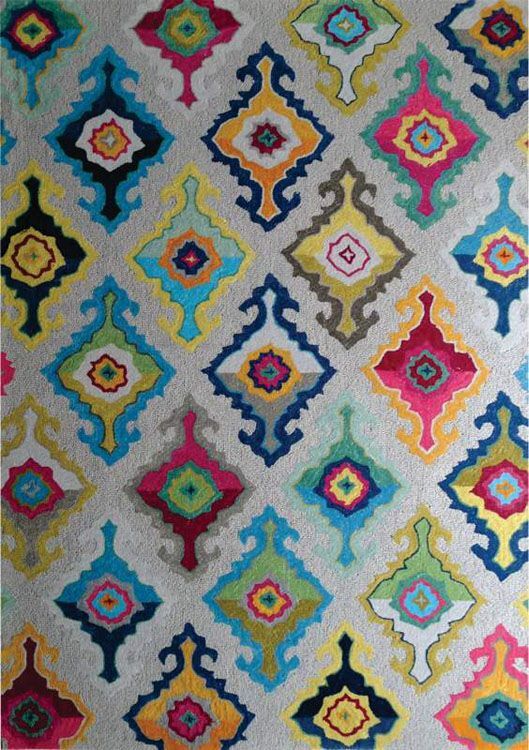 MOS Rugs Floor Area Rug BOTANICAL 200 x 290 LIGHT GREY 1251