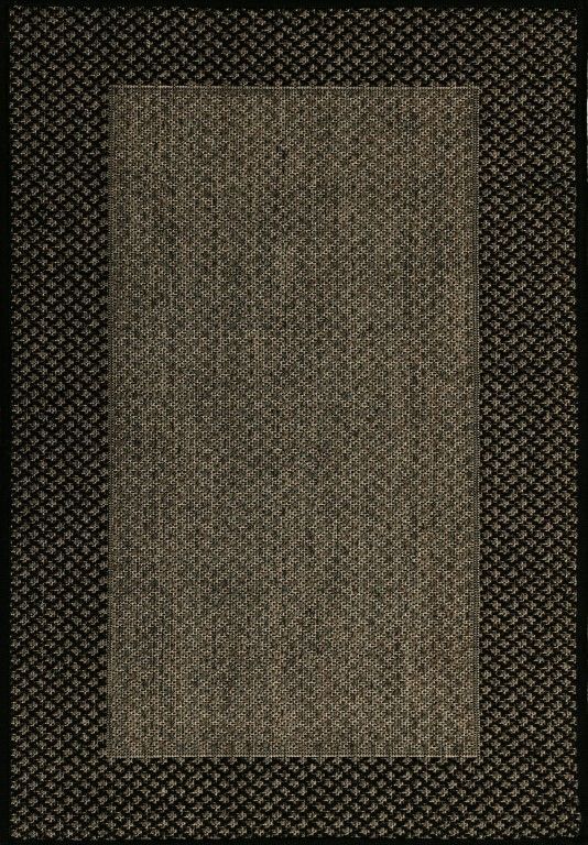 Mos Rugs Chino Rug Flatwoven Floor Area Carpet 160 x 230cm Grey Black B1584-GREY-BLACK