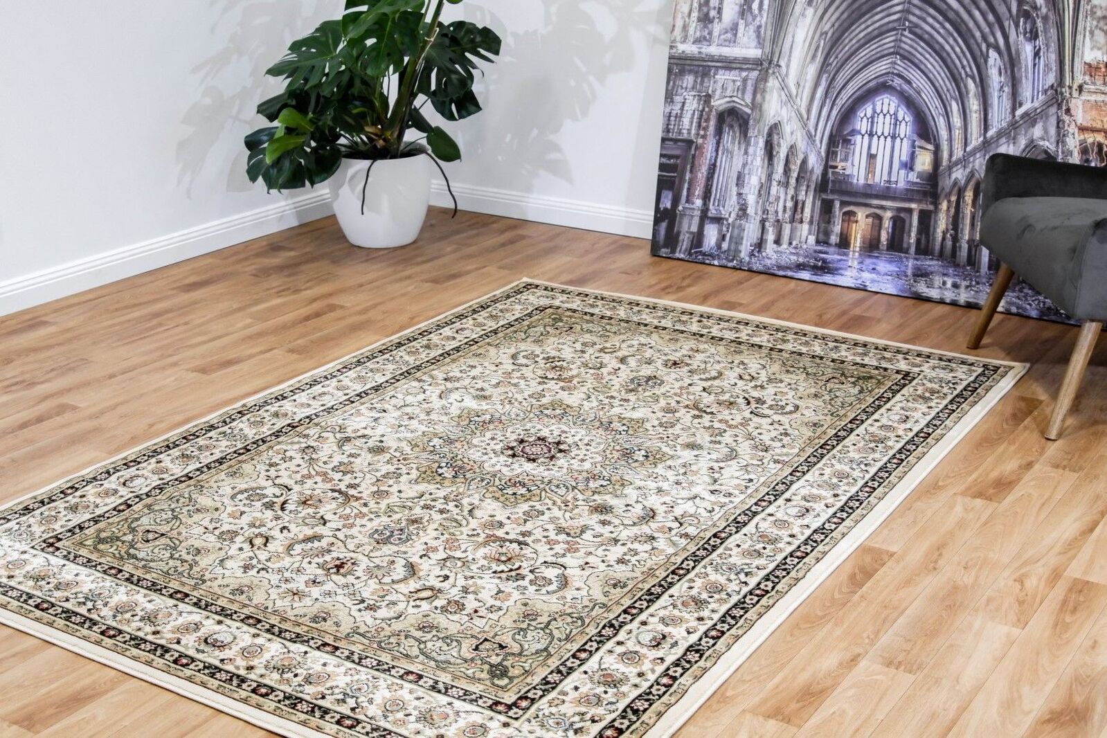 Mos Rugs Agrabah Rug Traditional Floor Area Carpet 200 x 280cm 119 Ivory CAGRABAH119-IVORY