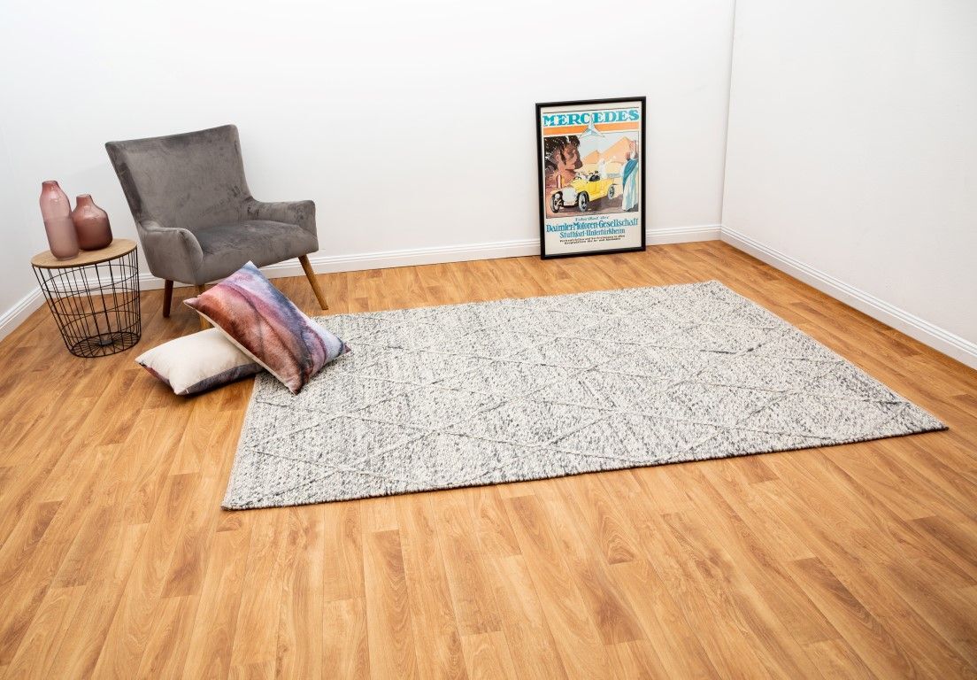 MOS Rugs Colombo Wool Floor Area Rug 200 x 290 Grey CCOLOMBOGREY