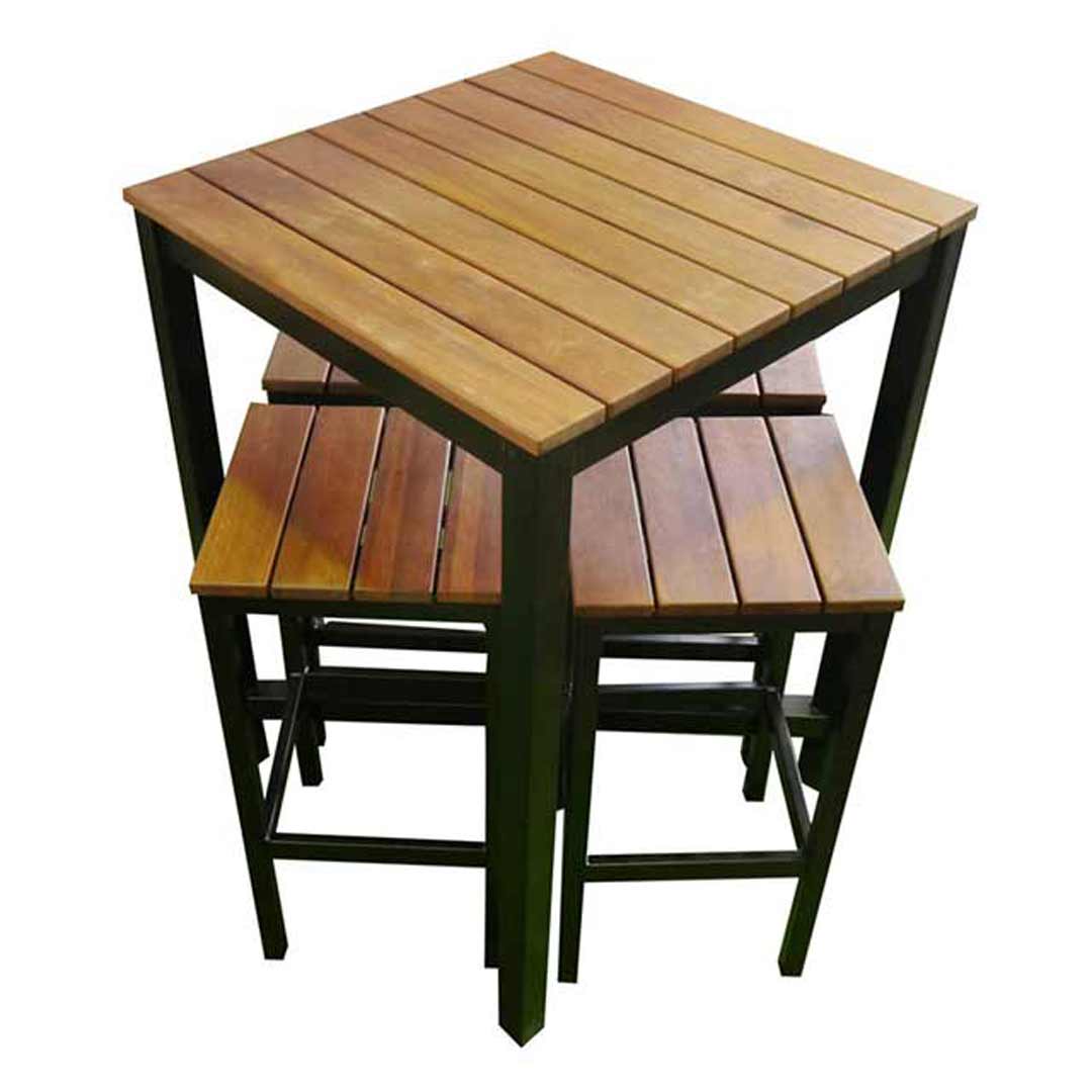 Swan Street Bar High Table and Stool 5 Piece Setting Beer ...
