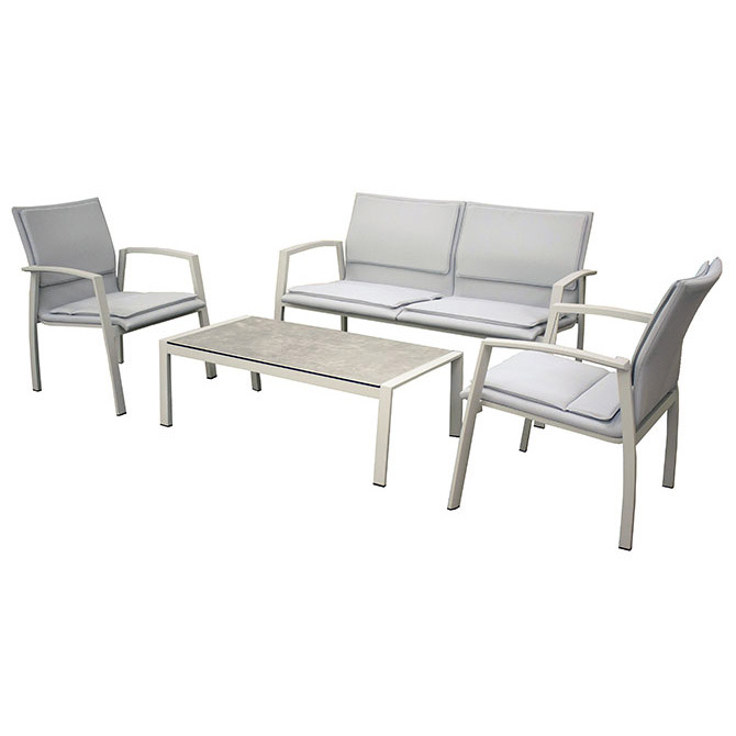 Shelta 4 Piece Deep Seat Setting Lounge, Aluminium Outdoor Furniture
