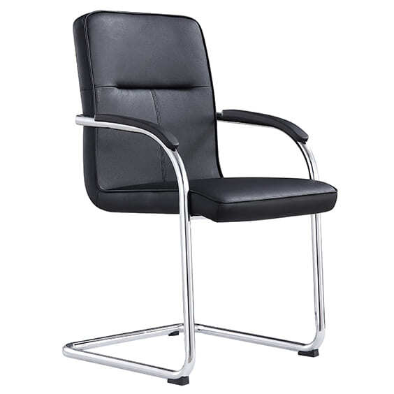 Style Ergonomics Visitors Chair Boardroom Seating Black PU ROSE