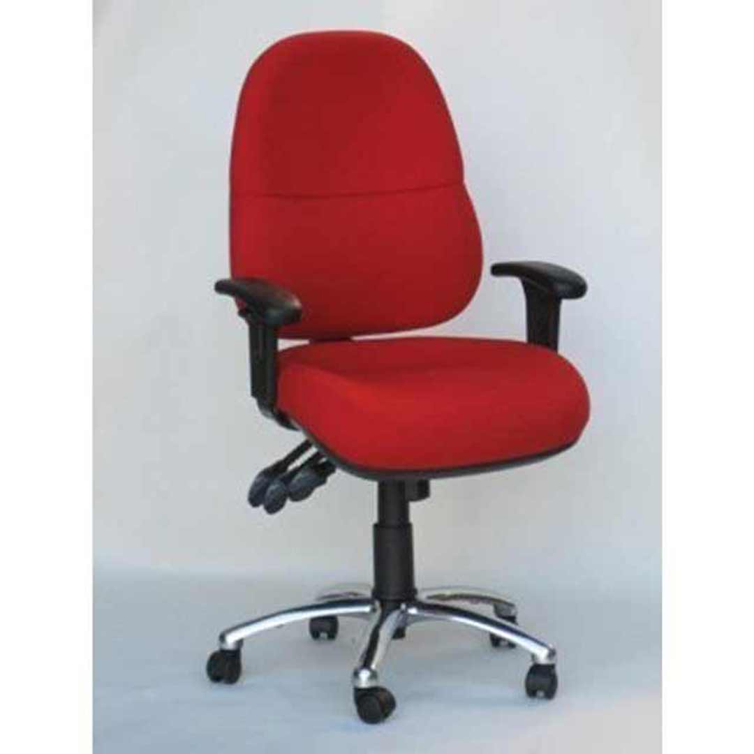 Chairlink Office Desk Chair Large Seat Medium Back With Arms Ergonomic 3 Lever Gas Lift Bc Lumbar R