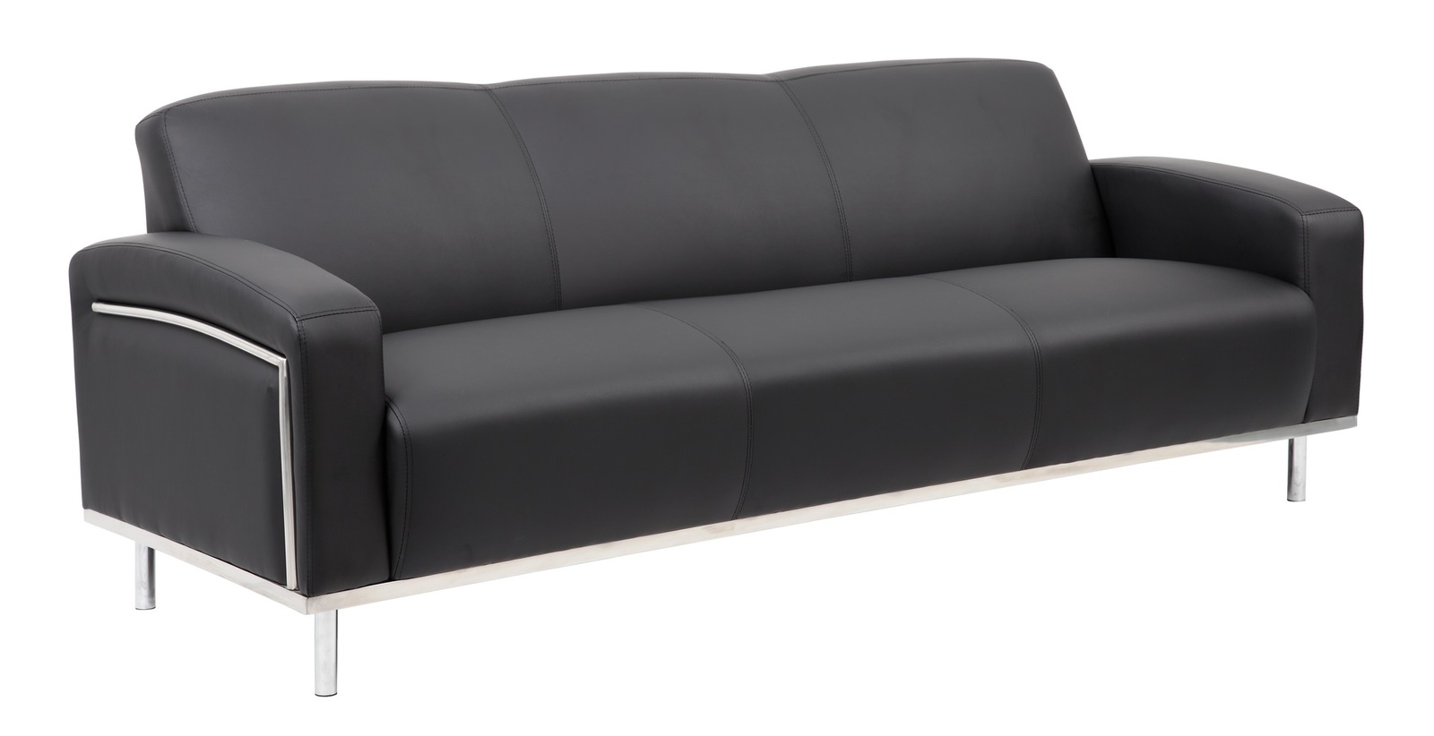 Visitors 3 Seater Lounge Reception Seat Office Furniture Seating YS Design Sienna Black YS903