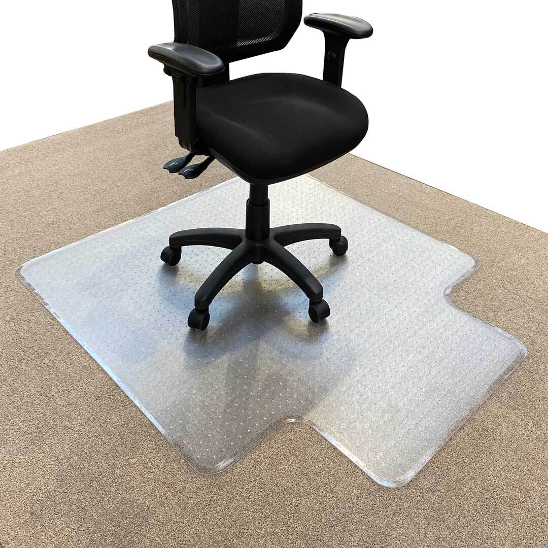 Rapidline Keyhole Office Chair Mat Carpet Floor Protector Large 1360 X 1060