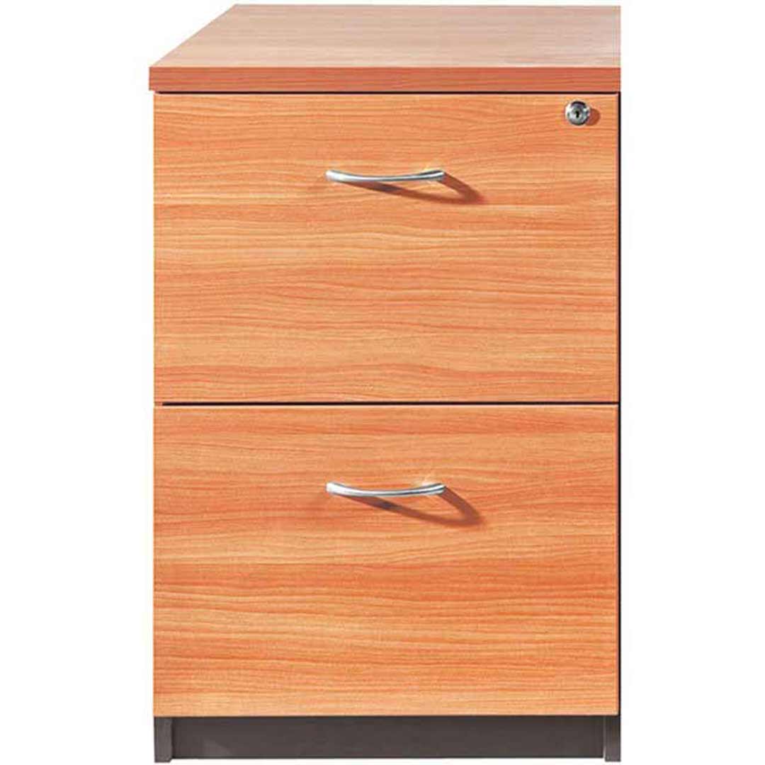 Filing Cabinet Office File Storage 2 Drawer Lockable Charcoal Cherry