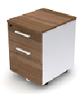 Lux Potenza Office Desk Pedestal 1 Drawer 1 Filing Cabinet Casnan White