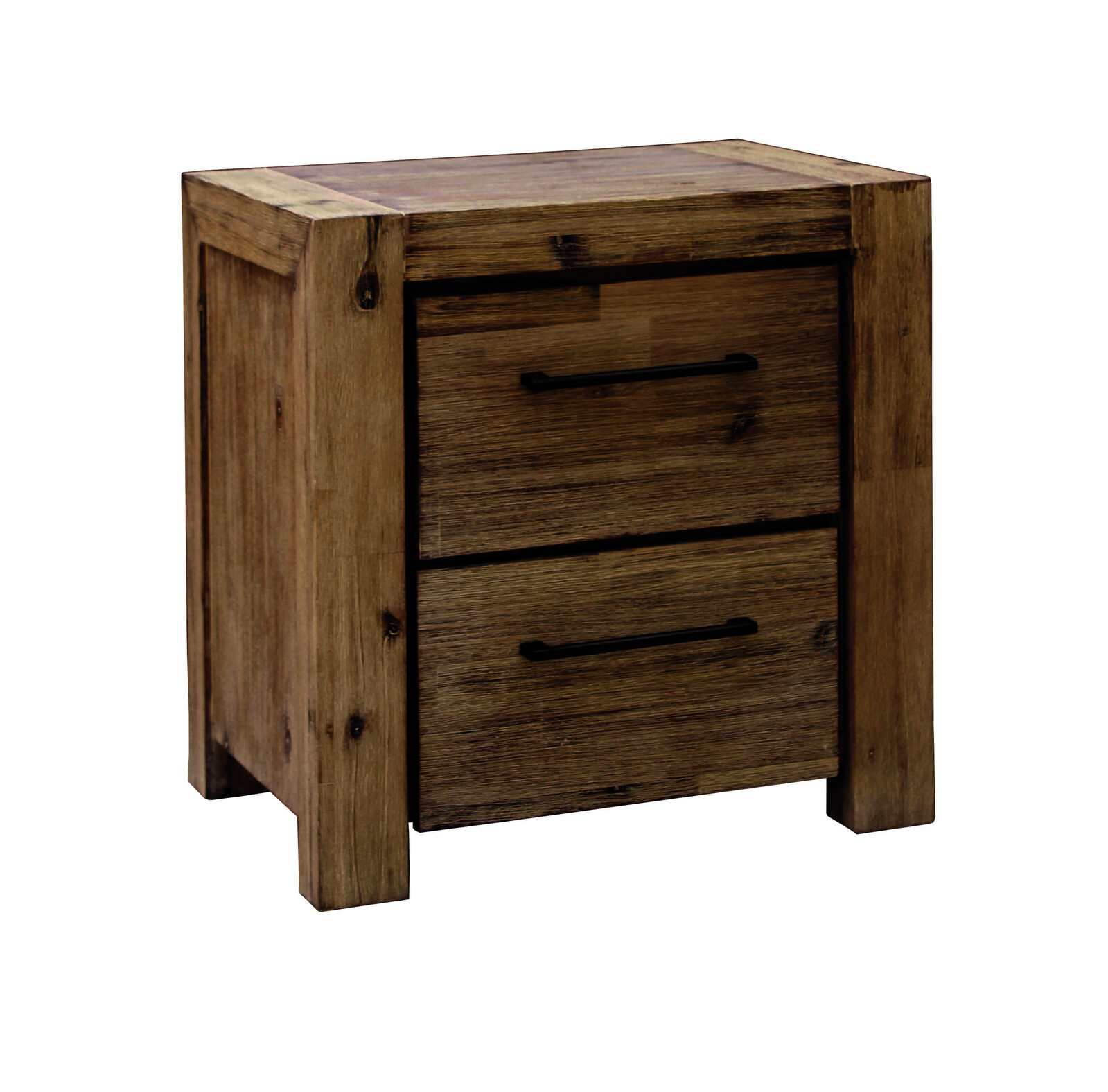 Homefurn Bedside Table 2 Drawer Chest of Drawers Timber 580 x 425 x 600H Annatto 8416 ABT
