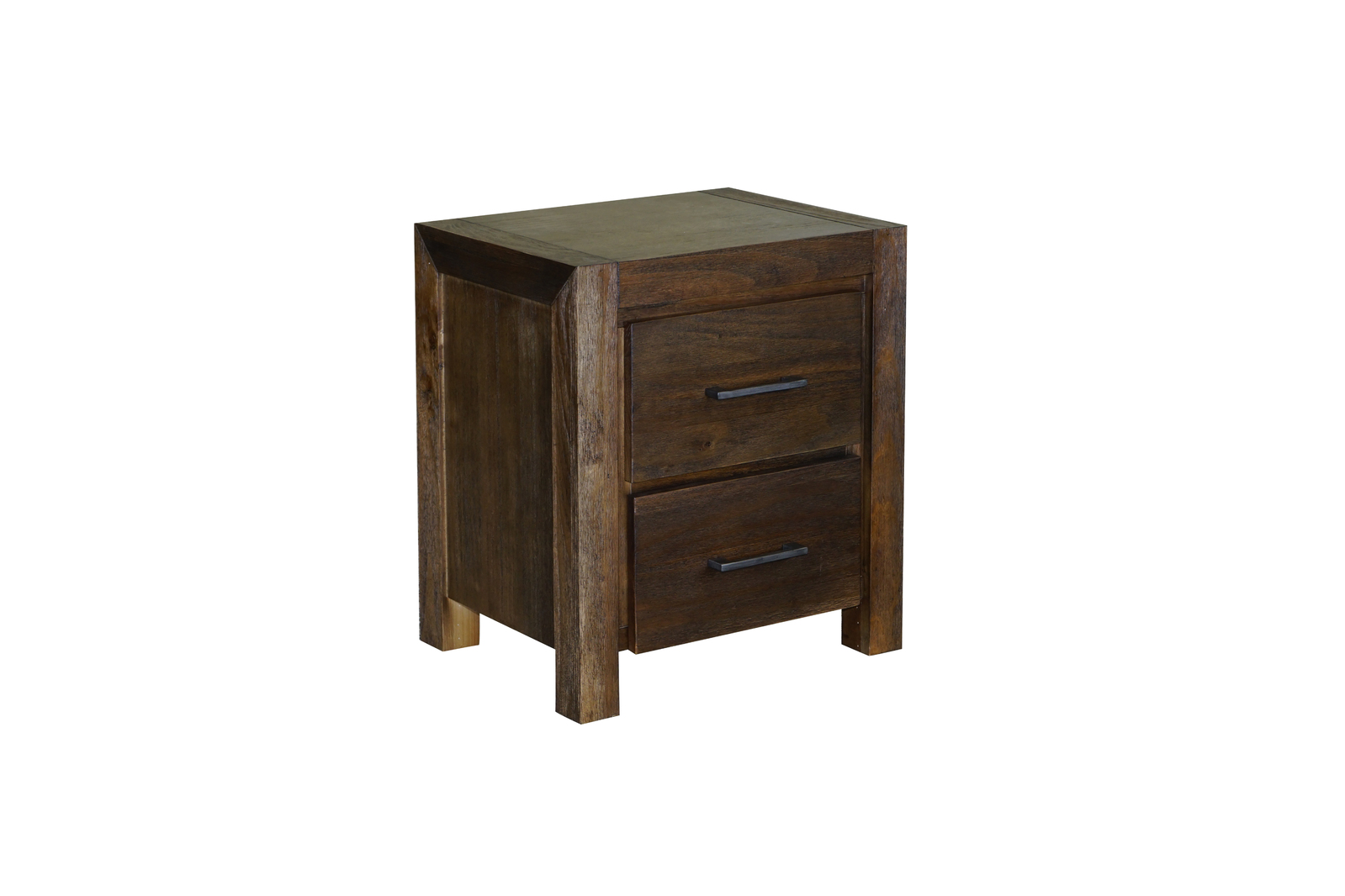 Homefurn Bedside Table 2 Drawer Chest of Drawers Timber 580 x 425 x 600H Brandon 5516 BBT