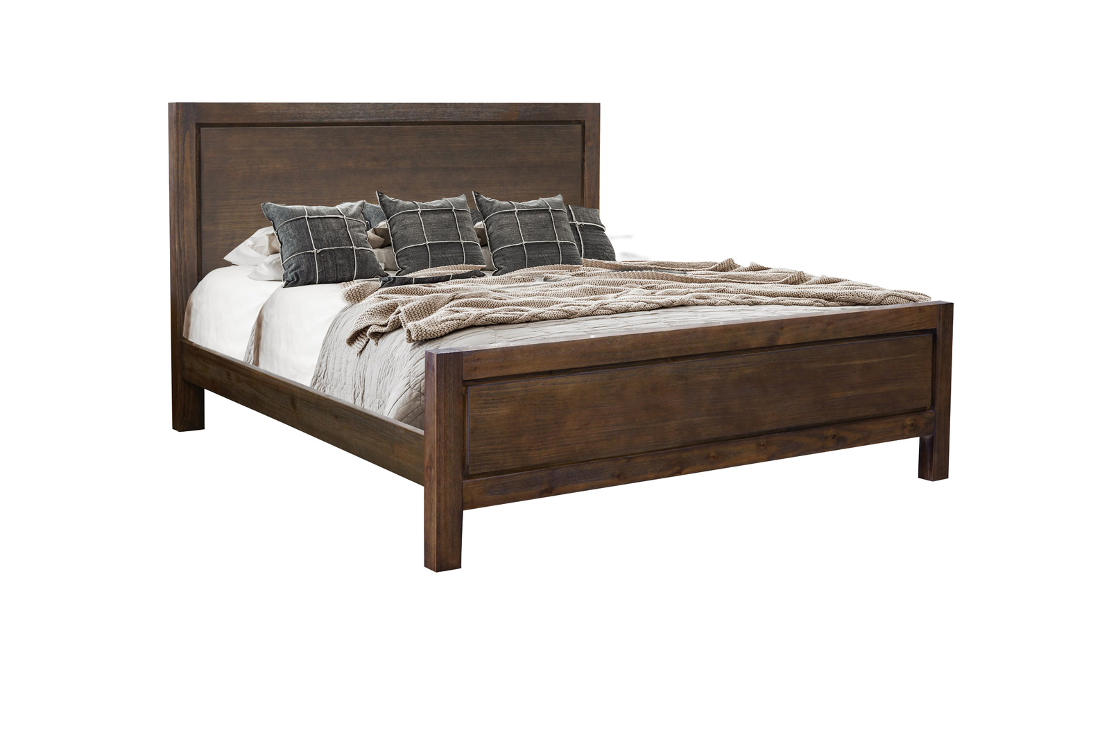 Timber Queen Size Bed Frame NZ Furniture Grade Pine Homefurn Brandon 5507 BPQ