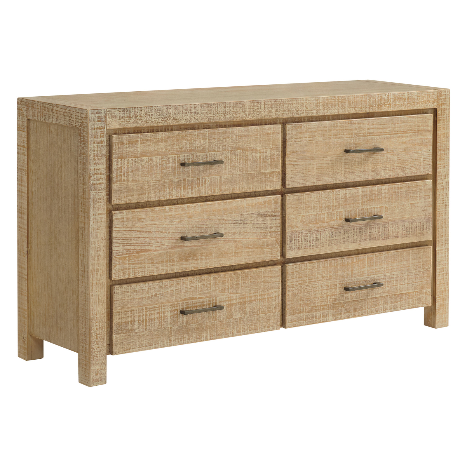 Timber Dresser 6 Drawer Chest of Drawers  1400 x 425 x 800H Canton 6579 CDT