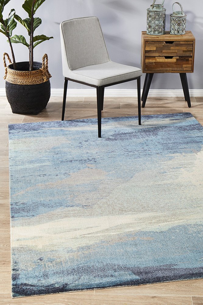 Rug Culture Monet Stunning Blue Flooring Rugs Area Carpet 220x150cm