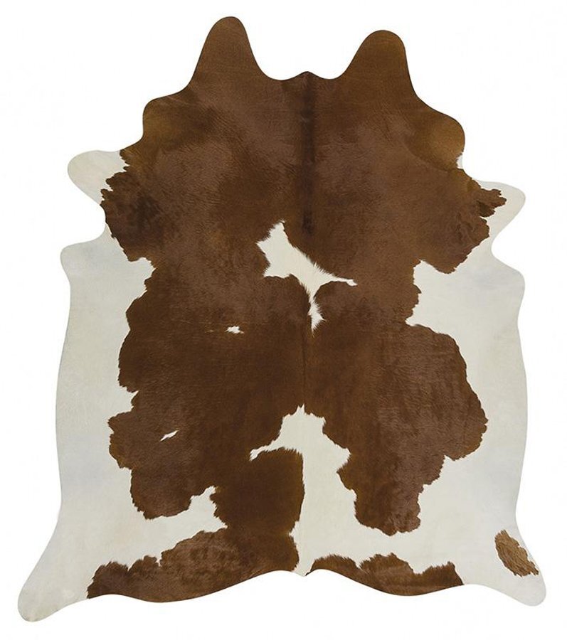 Rug Culture Exquisite Natural Cow Hide Brown White 170x180cm