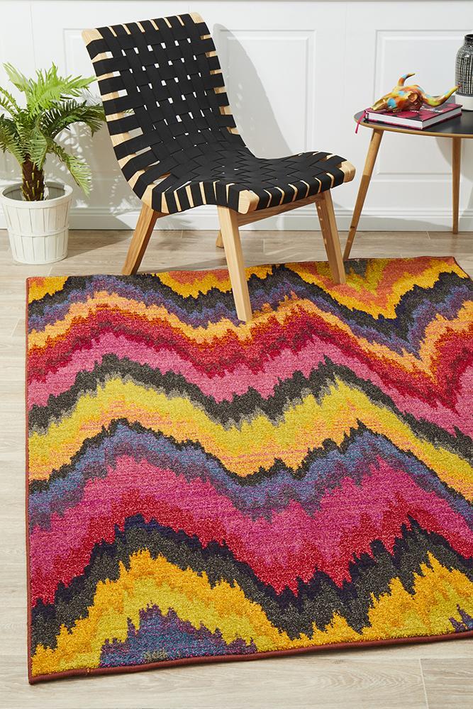 Rug Culture Designer Ikat Flooring Rugs Area Carpet Pink 330x240cm