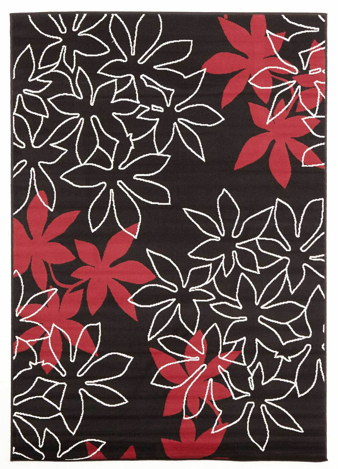 Rug Culture Maple Leaf Design Flooring Rugs Area Carpet Black 230x160cm