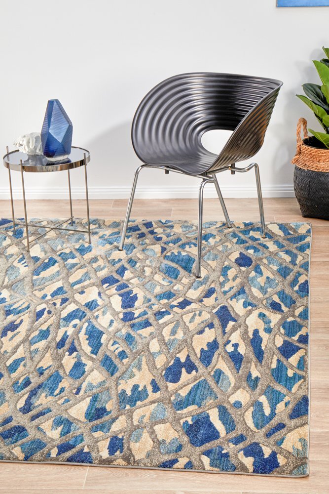 Rug Culture Ropes Modern Blue Flooring Rugs Area Carpet 290x200cm