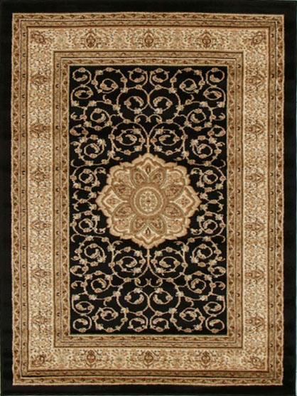 Rug Culture Medallion Classic Pattern Flooring Rugs Area Carpet Black 290x200cm