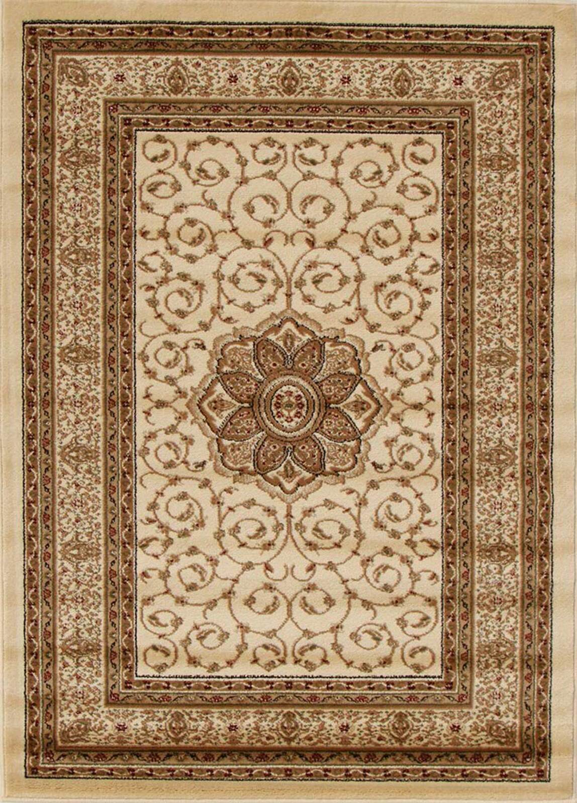 Rug Culture Medallion Classic Pattern Flooring Rugs Area Carpet Ivory 290x200cm