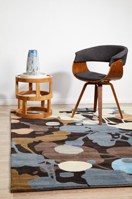 Rug Culture Paint Splatter Design Multi Coloured Flooring Rugs Area