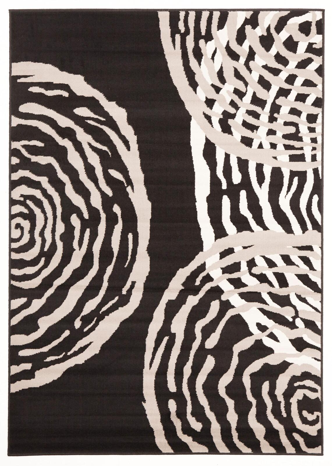 Rug Culture Modern Ripples Flooring Rugs Area Carpet Black 230x160cm