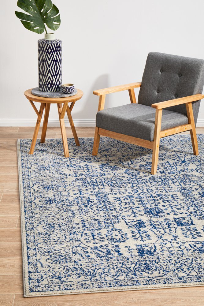 Rug Culture Frost Blue Transitional Runner 400x80cm