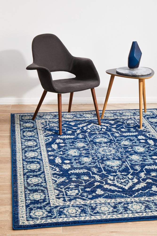 Rug Culture Release Navy Transitional Flooring Rugs Area Carpet 290x200cm