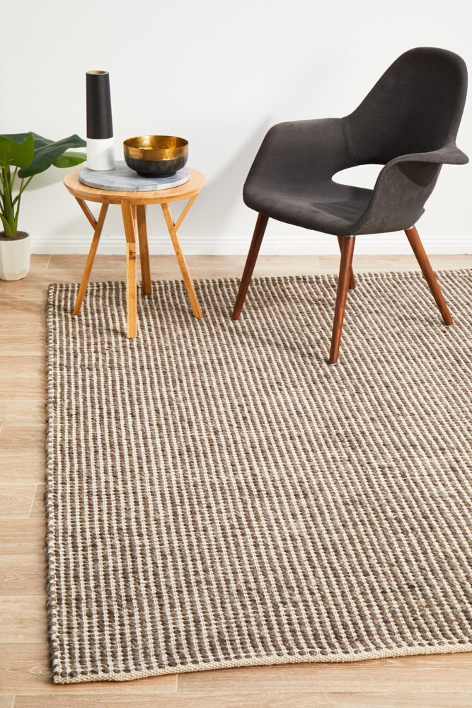 Rug Culture Carlos Felted Wool Flooring Rugs Area Carpet Brown Natural 280x190cm