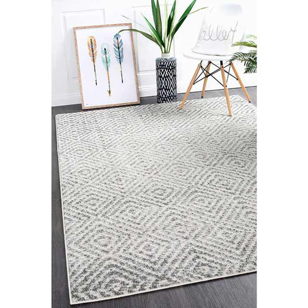 Riverside Ripple Grey Floor Area Rug AST355GRY230X160cm
