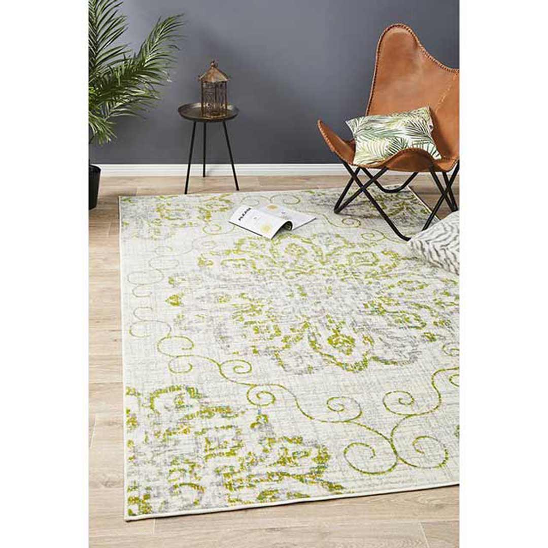 Rug Culture Giselle Transitional Floor Area Rugs Green Grey MET609GRN