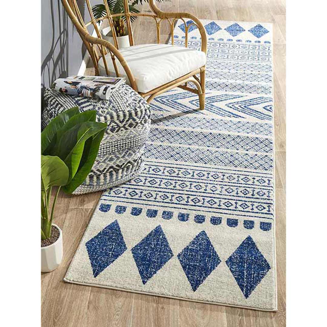Rug Culture Adani Modern Tribal Design Runner Rugs Navy MIR359NAV