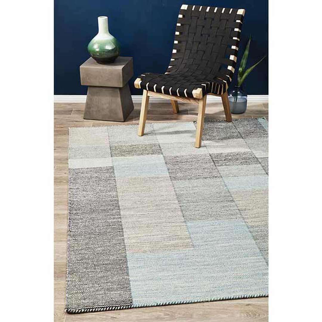 Rug Culture Stina Mid Century Modern Floor Area Rugs Multi Blue STUD