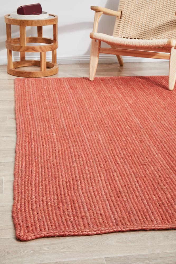Rug Culture BONDI TERRACOTTA Floor Area Carpeted Rug Modern Rectangle