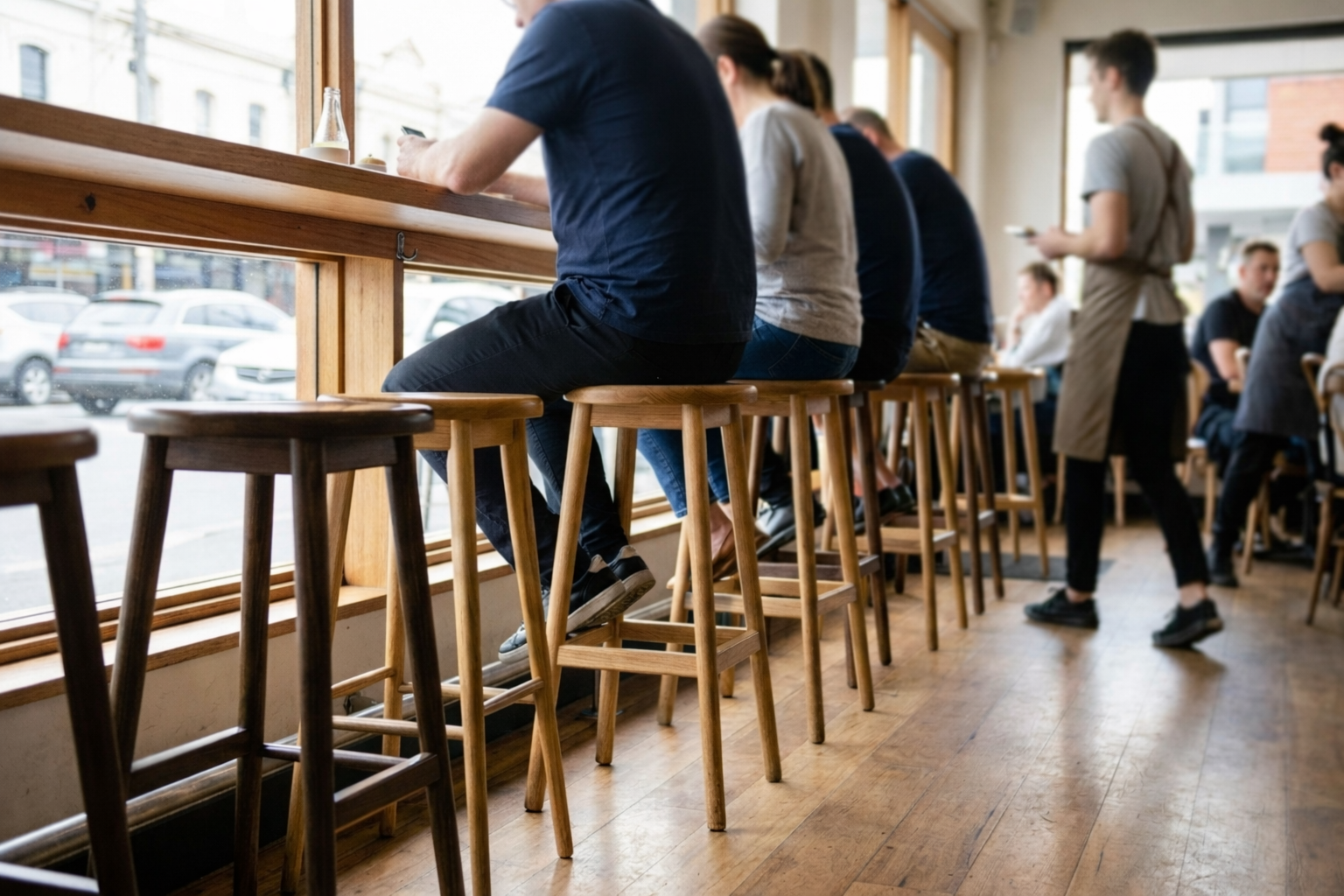 Bar stool height guide for cafes, bars and restaurants