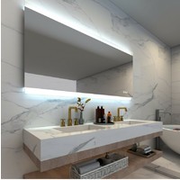 Remer Backlit Bathroom Mirror 1500mm LED Lighting Demister Bluetooth Miro Premium M150DB