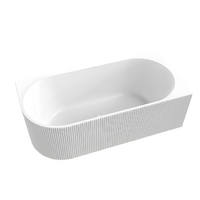 Back To Wall  Bathtub 1700Mm Right Hand Free Standing Bath Tub Matte White Zenmo BT 359R-M